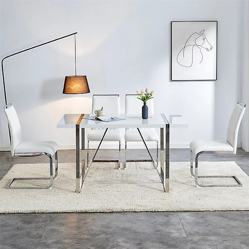 Modern white dining - white, set