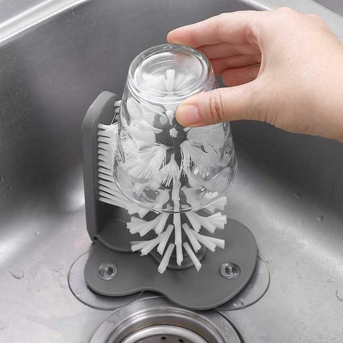 Glass cup brush cleaner - cup, washer