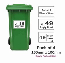 4x Wheelie Bin Numbers