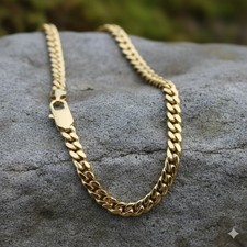18ct gold cuban chain solid - chain, on