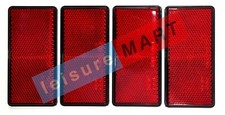 4 X Red Reflectors Rectangular