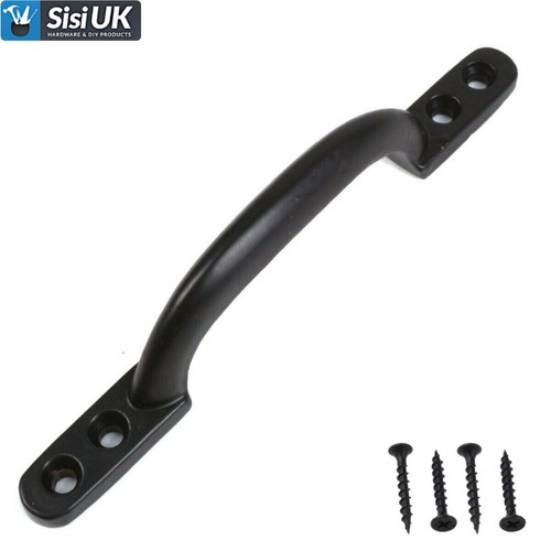 Black cast iron door pull - door,