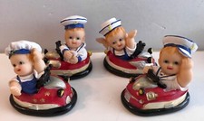 4 Resin Baby Sailors in Dodgem Cars
