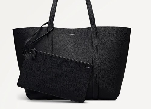 Radley black leather handbag - radley,