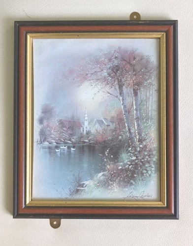 Dark wood framed andres - framed,