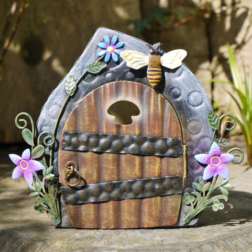 Metal fairy door tree house - fairy,