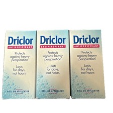 Driclor Antiperspirant Roll On Applicator Compact and Long Lasting 20ml x 3