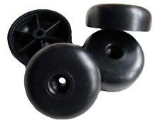 4 BLACK ROUND BUN FEET - TOUGH NYLON GLIDES LEGS - FURNITURE SUPPORTS - 2cm tall