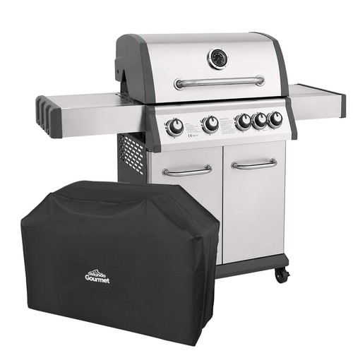 Deluxe bbq burner gas - 4+1,