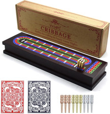 Wooden Cribbage Board Game Set