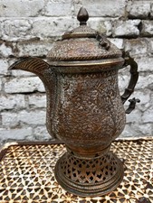 Large Antique Kashmir Middle Eastern Copper Samovar Islamic tea Persian H:33 cm 