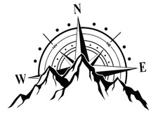 2 X Large Compass Mountain