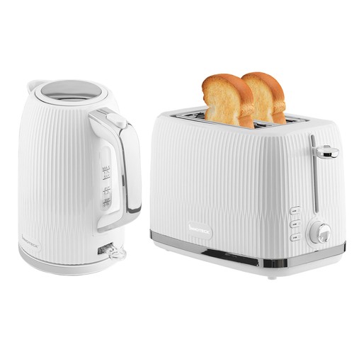 White kettle and toaster set - kettle,