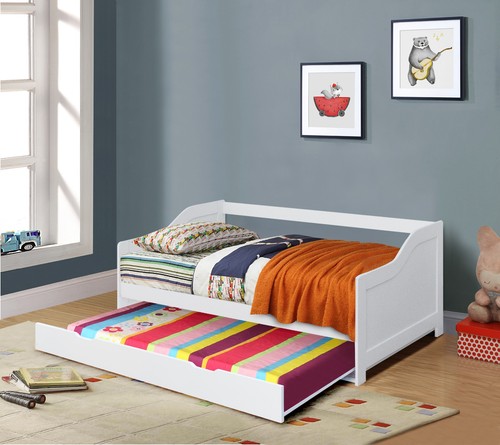 3ft wooden trundle - 3ft, grey