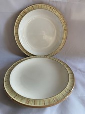 2 Denby Caramel Stripes Plates