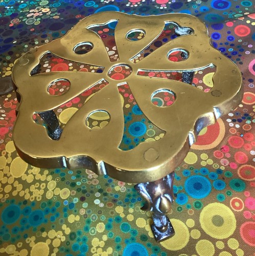 Antique brass trivet height - antique,