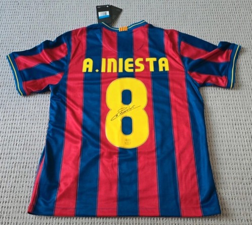 Signed iniesta barcelona shirt - signed,