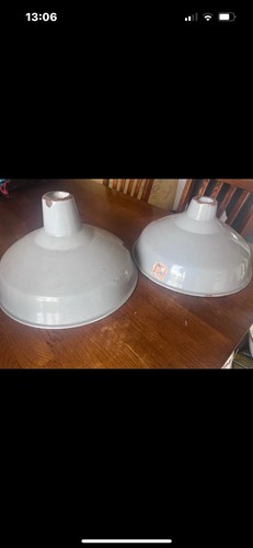 Industrial vintage enamel - x2,