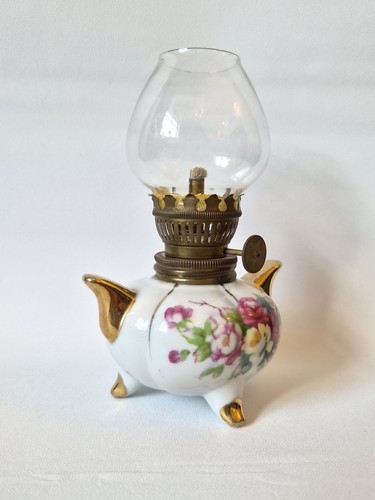Vintage miniature floral oil - vintage,