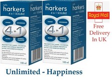 Harkers 4 in 1 Soluble 100ml - 2 Pack - Pigeon Bird Mite Treatment Canker 