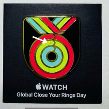 「Damaged Center 」Official Apple Pin Badge - “Watch Global Close Your Rings Day”