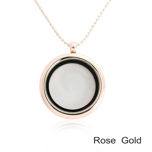 Floating locket pendant round - floating,