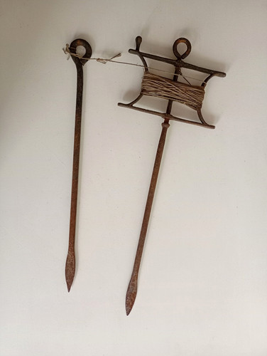 Antique iron garden line - iron, line,