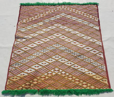 Vintage Traditional Handcrafted Afghani Kilim Rug for Home Décor 113x102 cm