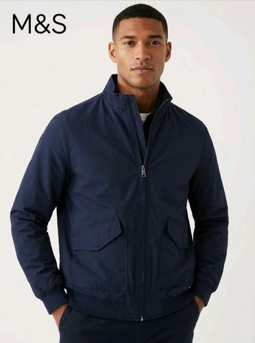 Men navy harrington - m&s,