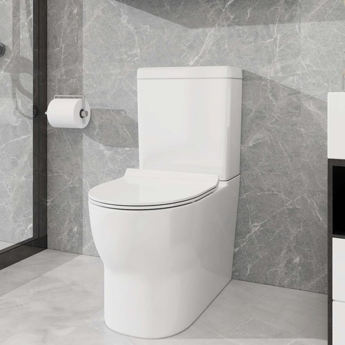 Close coupled toilet - coupled, pan