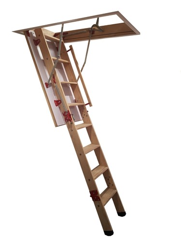 Wooden loft ladder attic - loft,