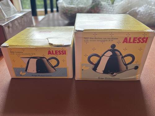 Alessi creamer and sugar bowl - alessi,