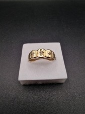 9ct Gold Diamond Gypsy Ring