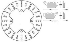 Rear brake disc + 2 pads Honda