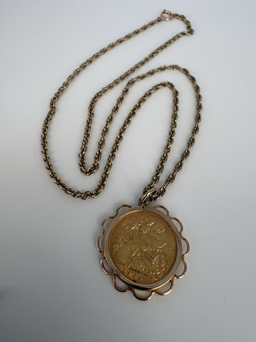1909 half sovereign - 1909, pendant