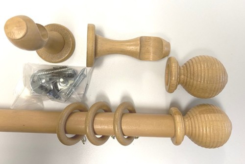 Wooden curtain pole 180cm - curtain,