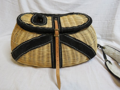 Wicker fishing basket creel - wicker,