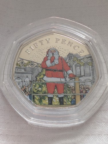 2022 christmas santa 50p - christmas, coin