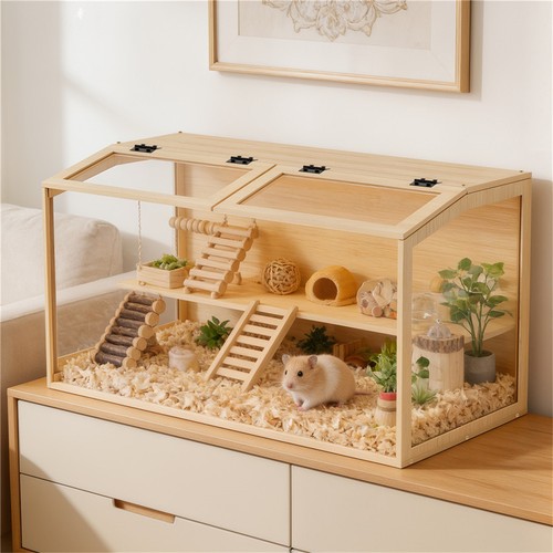 Large wooden hamster - large,