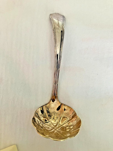 Silver plate sauce ladle - silver,
