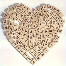 Standard Wooden Scrabble Tiles Black Choose Your Own Letters For Crafts Wood