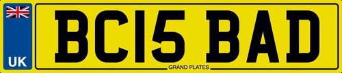 Number plate initials bc15 - number,