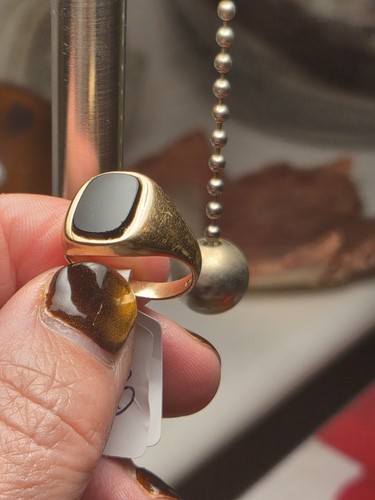 9ct gold mens black - gold,