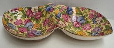 Vintage Royal Winton Sweet Pea Pn 3030 Two Segment Dish c1934-50 Made in England