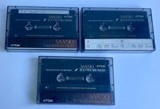 3 TDK SA+X C-90 Cassette Tapes