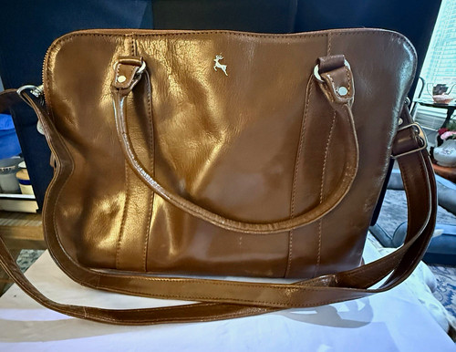 Ashwood leather brown satchel - leather,