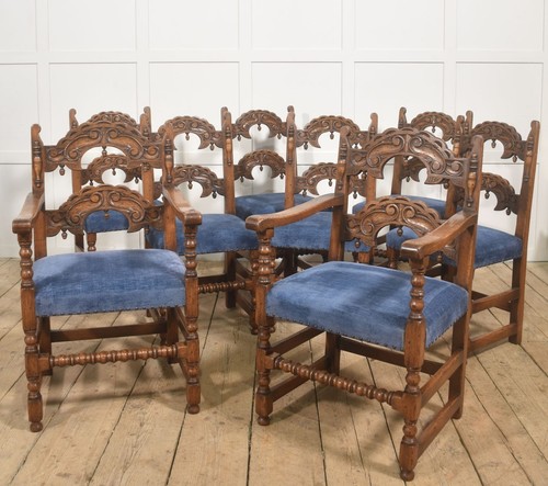 Set eight jacobean revival - eight,
