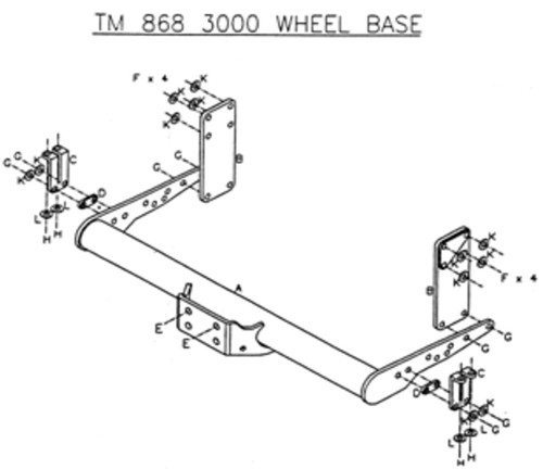 Towtrust fixed flange - flange, towbar