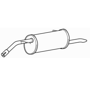Rear exhaust silencer back box - exhaust,