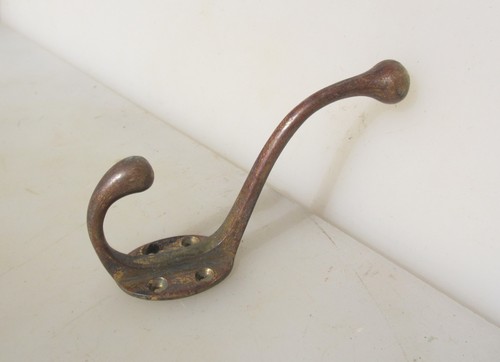 Victorian brass coat hook - brass,
